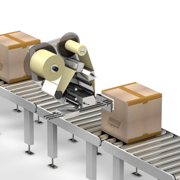 Applicator TB with integrated blow-on labelling system